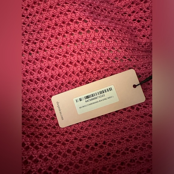 Micas Open Knit Ruffle Hem Cami Mini Dress NWT SIZE Large - Picture 4 of 4